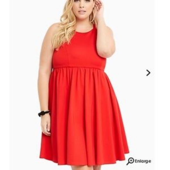torrid Dresses & Skirts - Red Halter Cocktail Skater Dress torrid Dresses & Skirts - Red Halter Cocktail Skater Dress